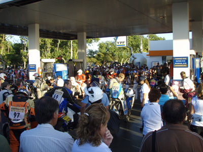 112 It was very crowded with all the riders filling up with fuel P1170136.jpg